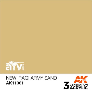 AK Interactive AK11361 AFV Series New Iraqi Army Sand Acrylic Paint 17ml 3rd Generation